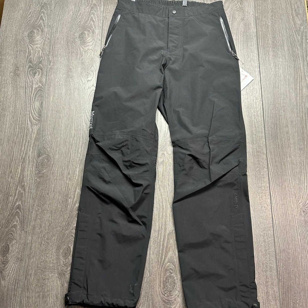 Marmot Minimalist GORE-TEX Pants Large Black Waterproof Rain Shell New Nwt